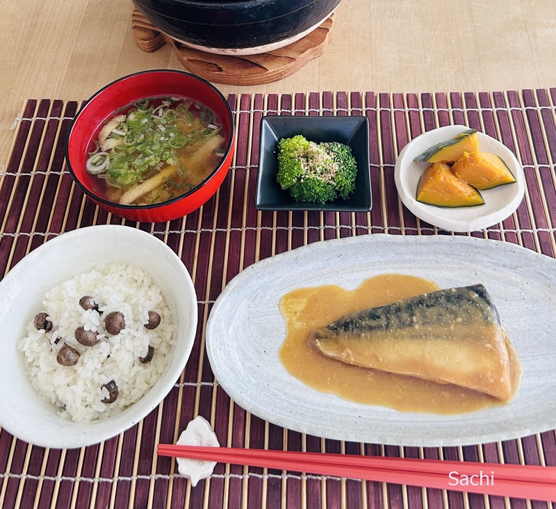 サバの味噌煮お献立
