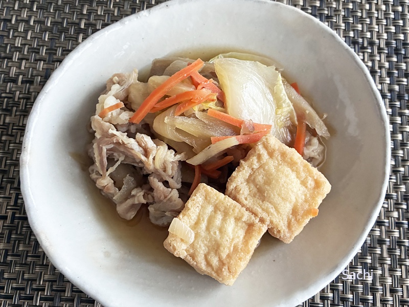 国産牛肉と厚揚げの旨煮